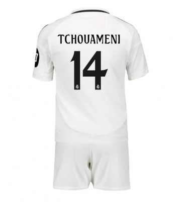 Real Madrid Aurelien Tchouameni #14 Hemmakläder Barn 2024-25 Kortärmad (+ Korta byxor)